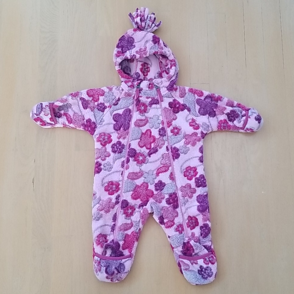 REI Infant Floral Fleece Hooded Bunting